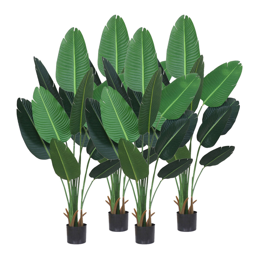 Soga 4 X 180cm Green Artificial Indoor Nordic Wind Traveller Banana Plant Fake Decorative Tree