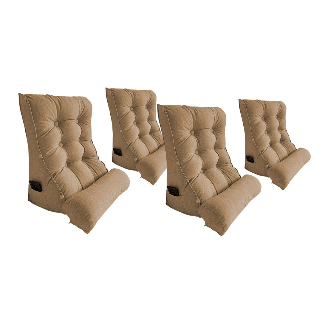 Soga 4 X 60cm Khaki Triangular Wedge Lumbar Pillow Headboard Backrest Sofa Bed Cushion Home Decor
