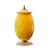 Soga 40.5cm Ceramic Oval Flower Vase With Gold Metal Base Yellow