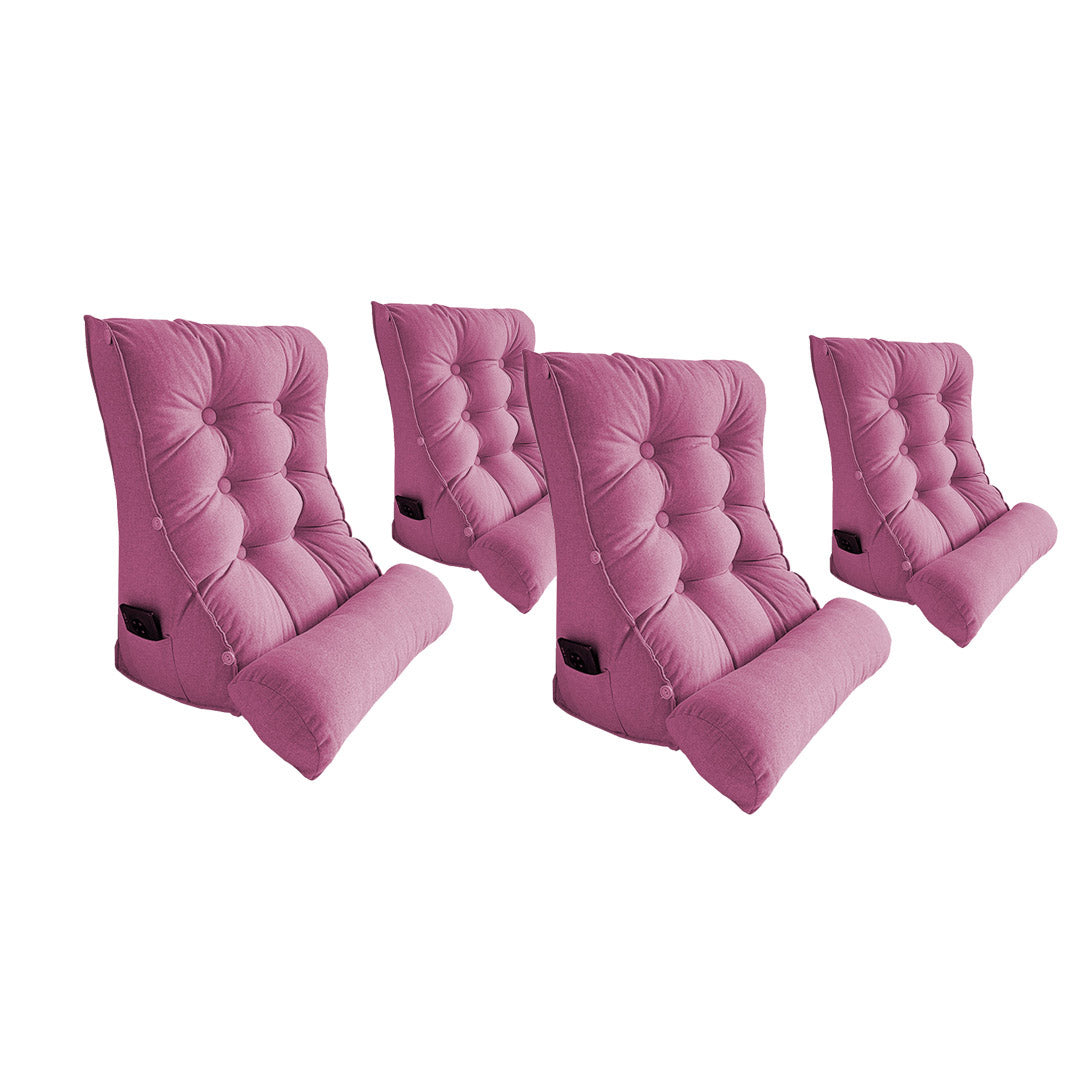 Soga 4 X 45cm Magenta Triangular Wedge Lumbar Pillow Headboard Backrest Sofa Bed Cushion Home Decor