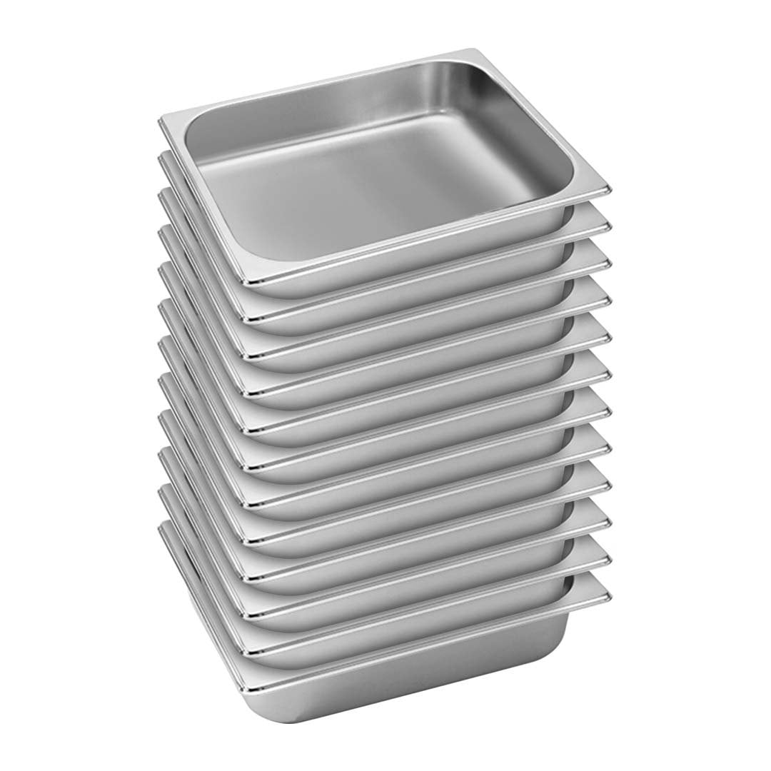 Soga 12 X Gastronorm Gn Pan Full Size 1/2 Gn Pan 6.5cm Deep Stainless Steel Tray