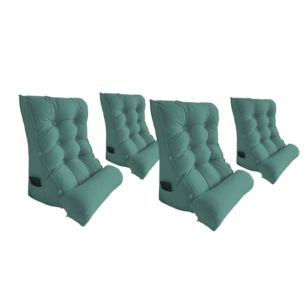 Soga 4 X 45cm Green Triangular Wedge Lumbar Pillow Headboard Backrest Sofa Bed Cushion Home Decor