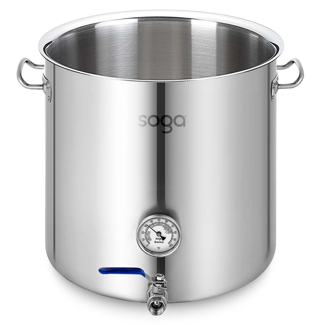 Soga Stainless Steel 50 L No Lid Brewery Pot With Beer Valve 40*40cm