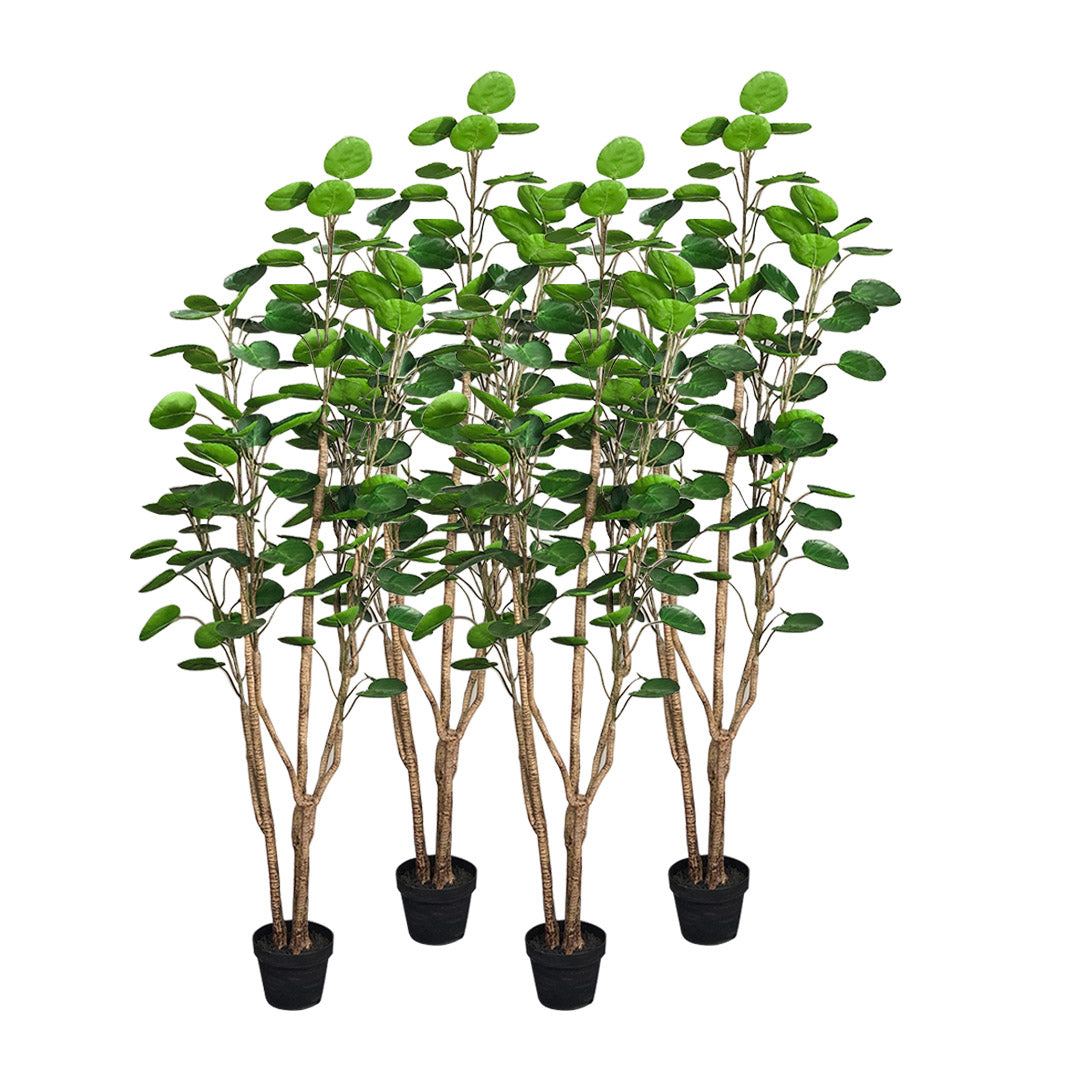 Soga 4 X 180cm Green Artificial Indoor Pocket Money Tree Fake Plant Simulation Decorative