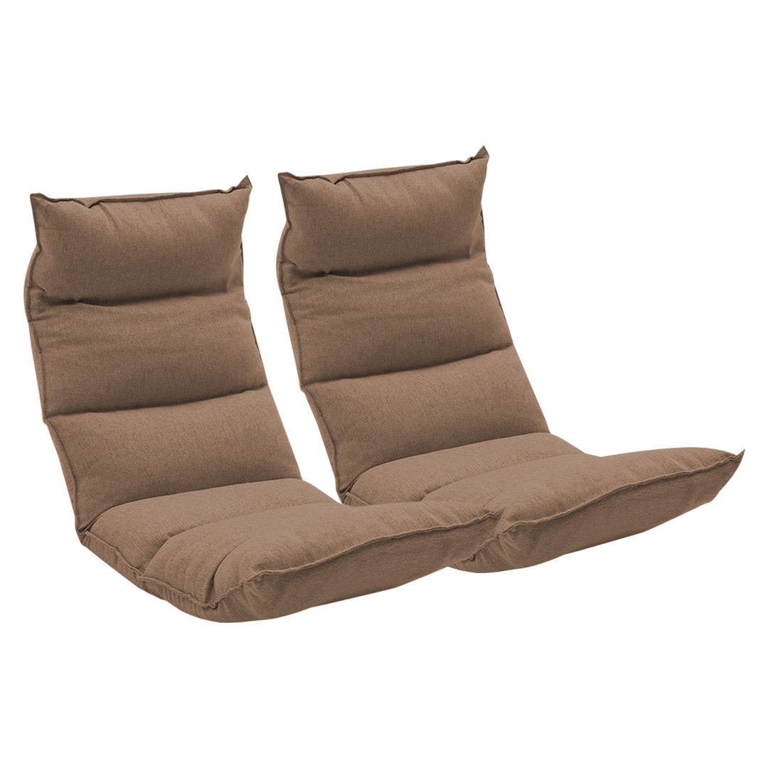 Soga 2 X Foldable Tatami Floor Sofa Bed Meditation Lounge Chair Recliner Lazy Couch Khaki