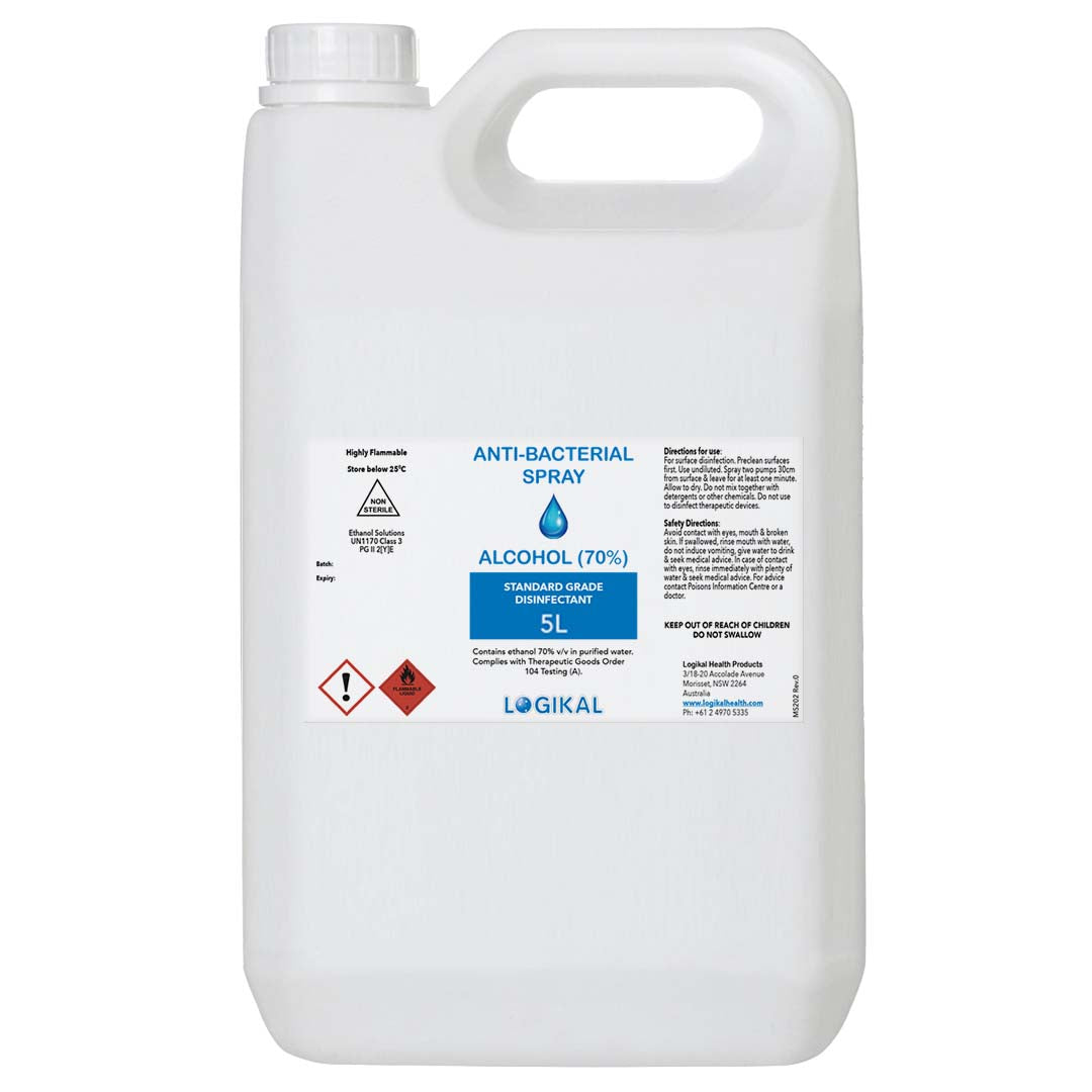 5 L Standard Grade Disinfectant Anti Bacterial Alcohol
