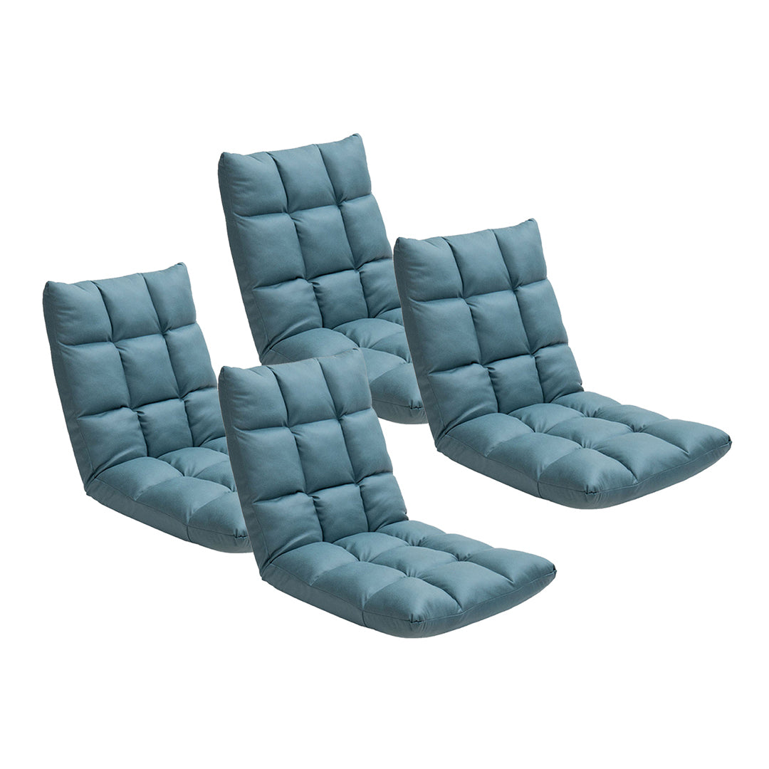 4X Green Lounge Floor Recliner Adjustable Gaming Sofa Bed Foldable Indoor Outdoor Backrest Seat Home Office Decor