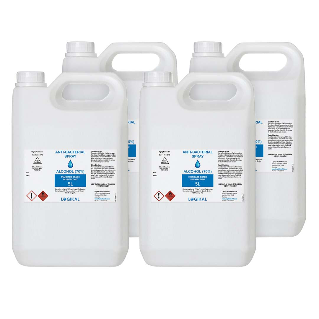 4 X 5 L Standard Grade Disinfectant Anti Bacterial Alcohol