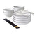 Soga White Japanese Style Ceramic Dinnerware Crockery Soup Bowl Plate Server Kitchen Home Decor Set Of 8