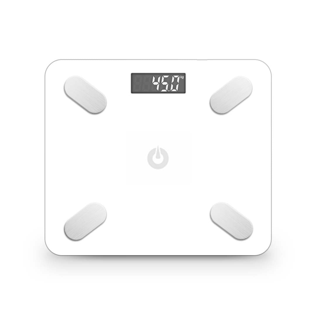 Soga Wireless Bluetooth Digital Body Fat Scale Bathroom Weighing Scales Health Analyzer Weight White