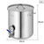 Soga Stainless Steel Brewery Pot 50 L With Beer Valve 40*40cm