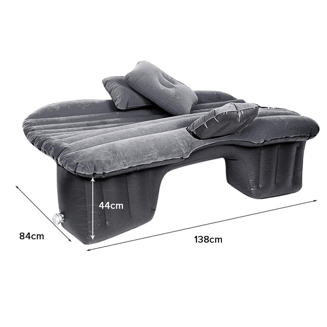 2X Inflatable Car Mattress Portable Travel Camping Air Bed Rest Sleeping Bed Grey