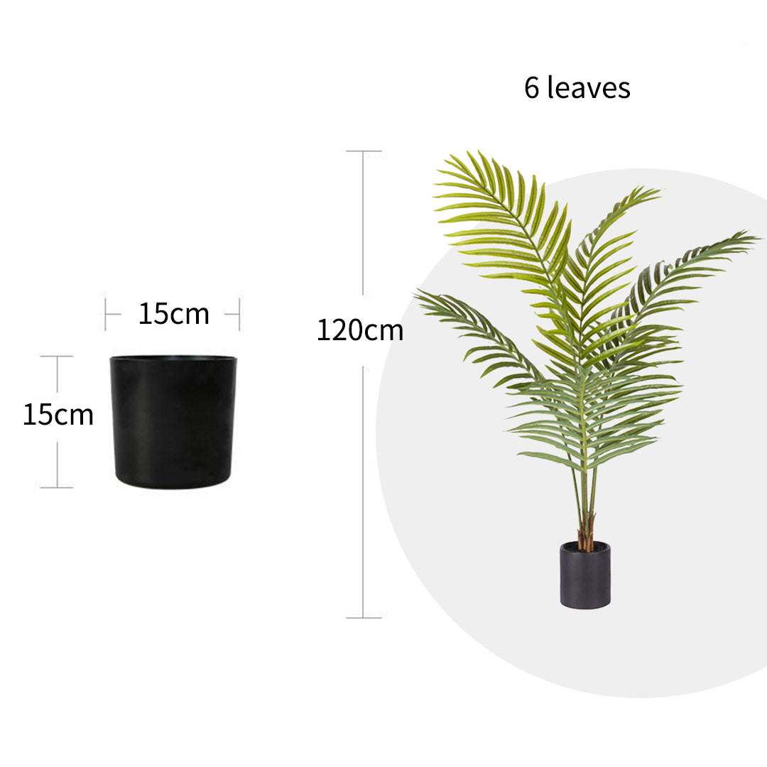 Soga 4 X 120cm Green Artificial Indoor Rogue Areca Palm Tree Fake Tropical Plant Home Office Decor