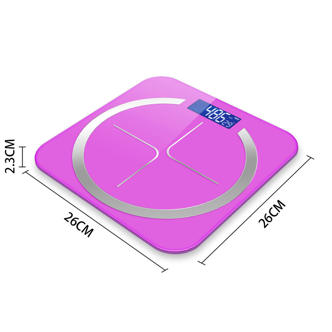 Soga 2 X 180kg Glass Lcd Digital Fitness Weight Bathroom Body Electronic Scales Pink