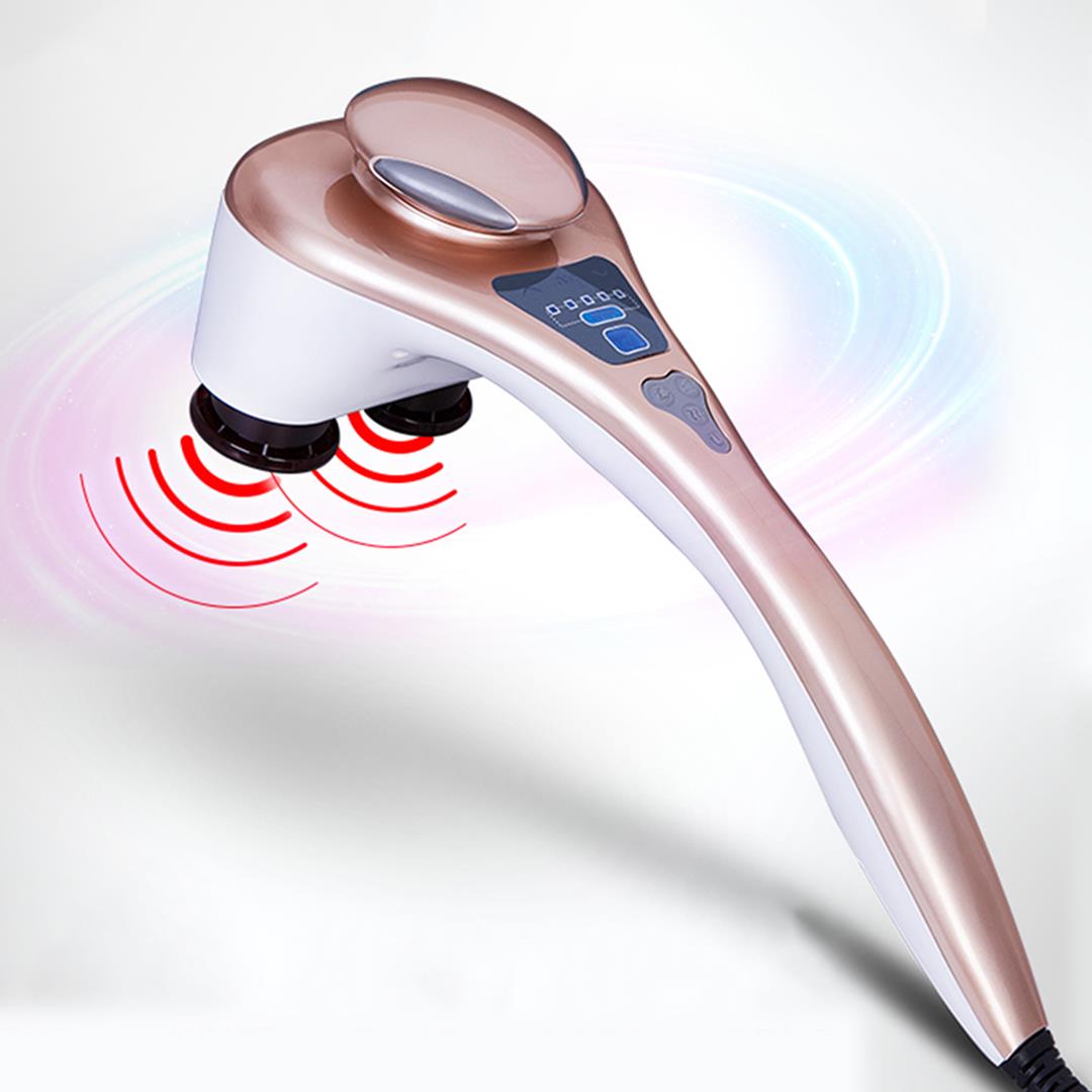 Soga Portable Handheld Massager Soothing Heat Stimulate Blood Flow Shoulder 4 Heads