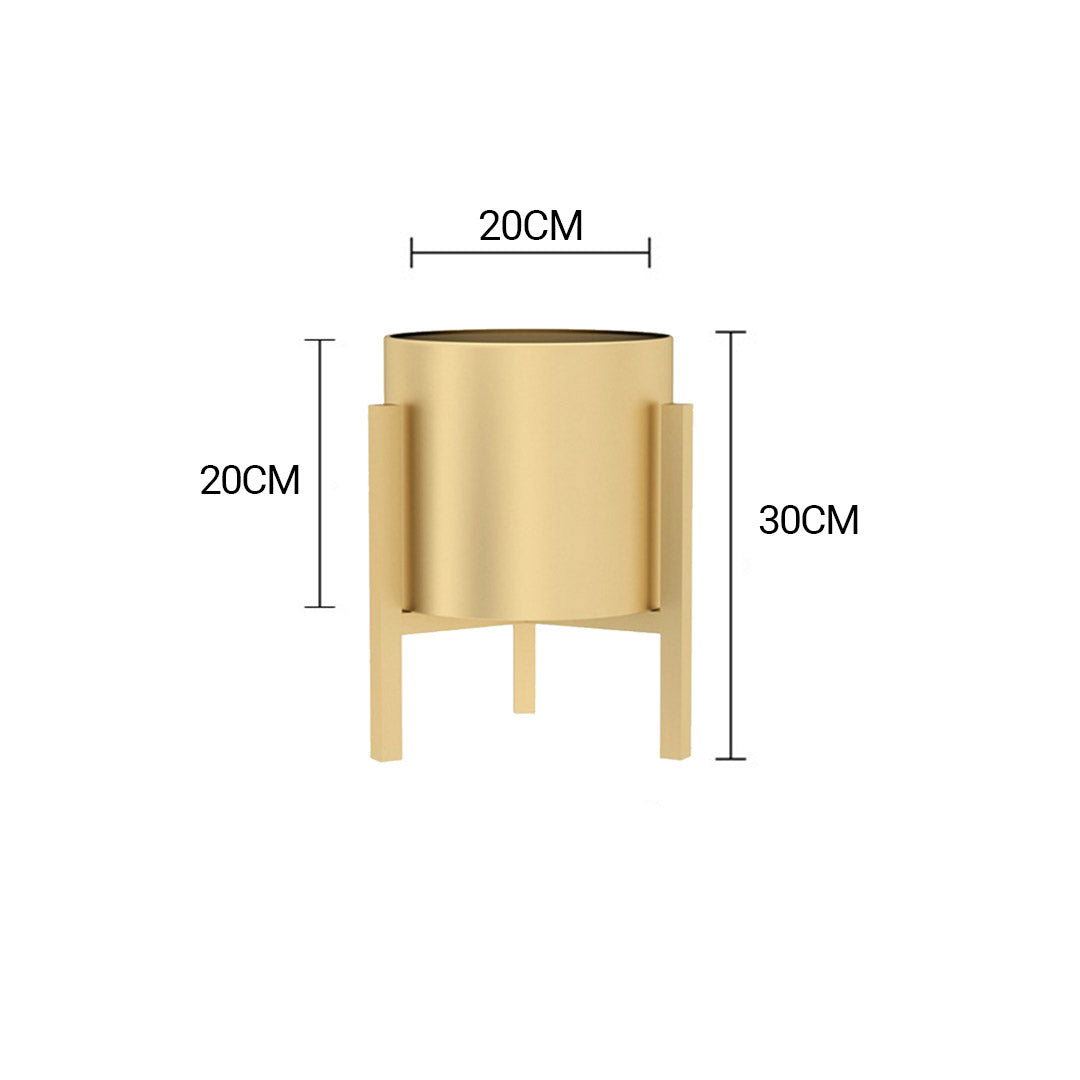 Soga 30 Cm Gold Metal Plant Stand With Flower Pot Holder Corner Shelving Rack Indoor Display