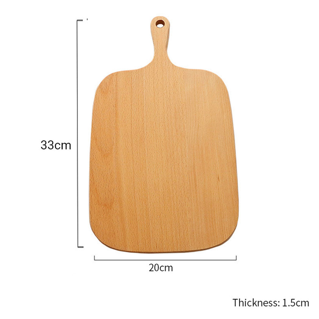Soga 2 X 33cm Brown Rectangle Wooden Serving Tray Chopping Board Paddle With Handle Home Decor