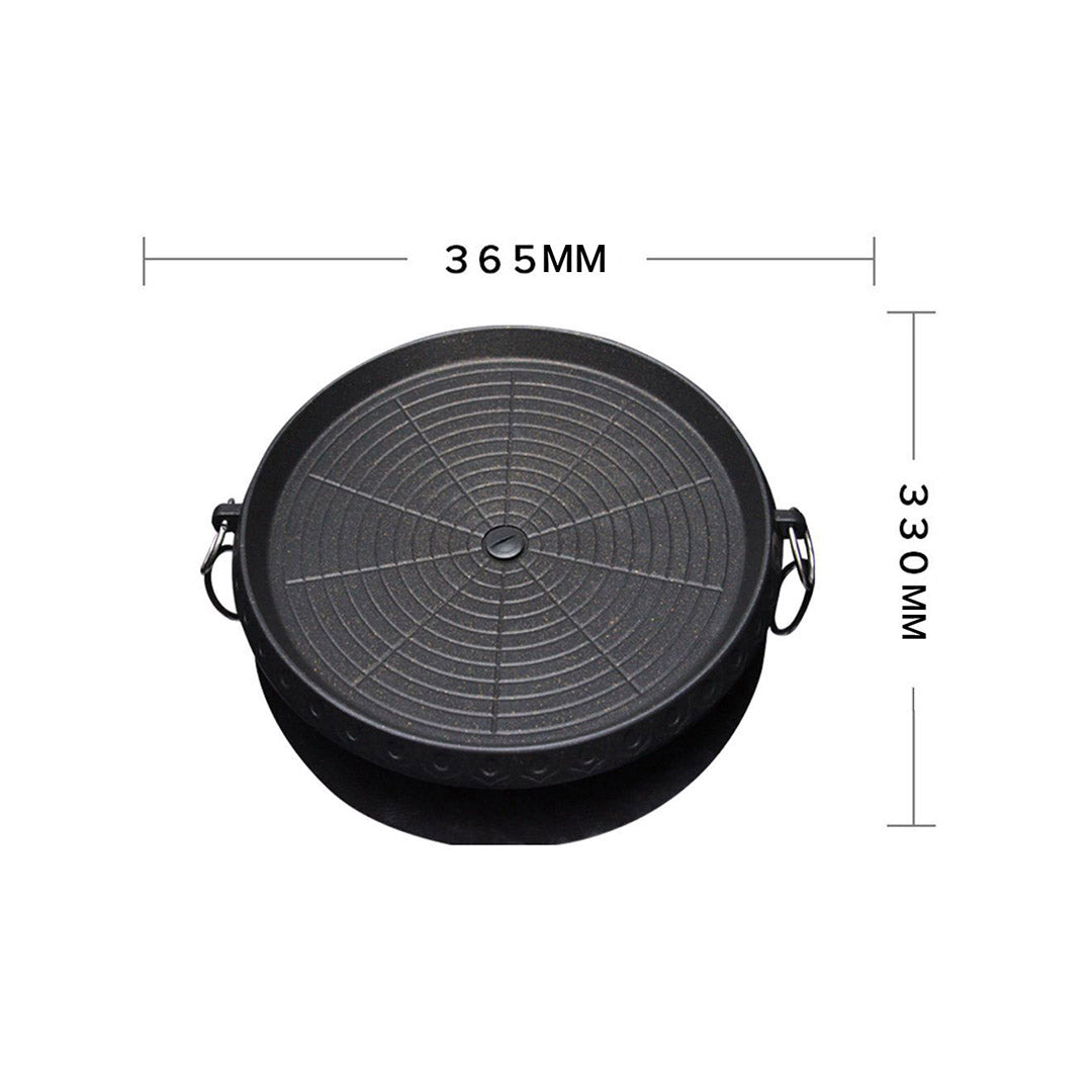 Soga 2 X Portable Korean Bbq Butane Gas Stove Stone Grill Plate Non Stick Coated Round