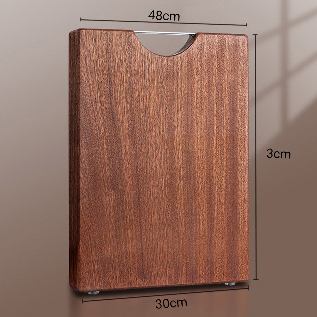 Soga 2 X 48cm Rectangular Wooden Ebony Butcher Block Non Slip Chopping Food Serving Tray Charcuterie Board