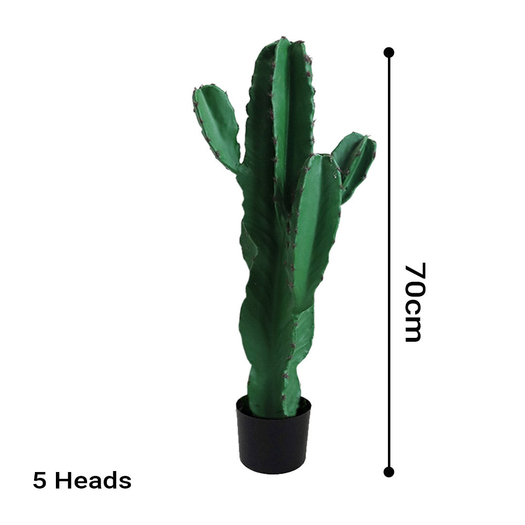 Soga 2 X 70cm Green Artificial Indoor Cactus Tree Fake Plant Simulation Decorative 5 Heads