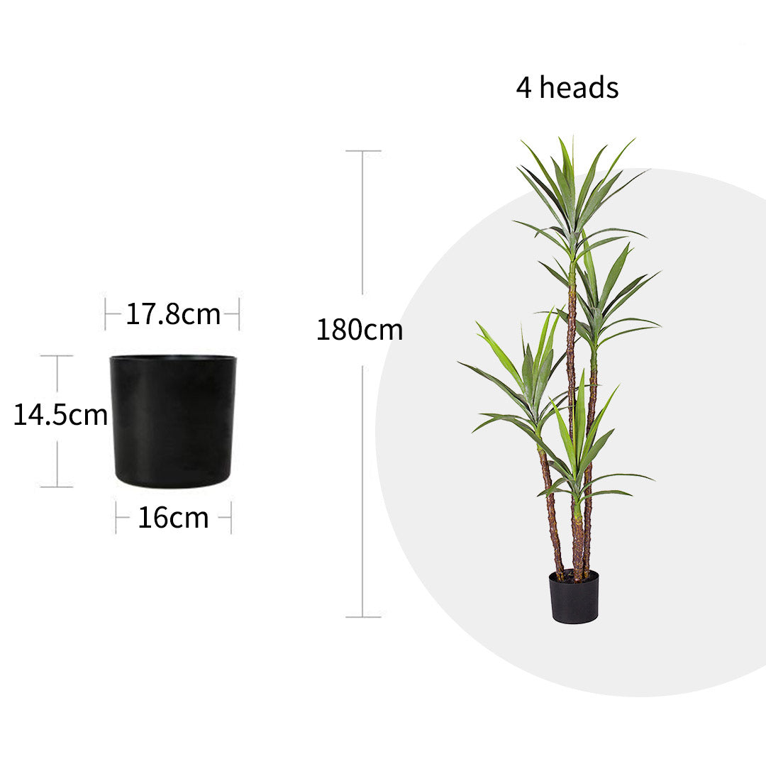 Soga 180cm Artificial Natural Green Dracaena Yucca Tree Fake Tropical Indoor Plant Home Office Decor
