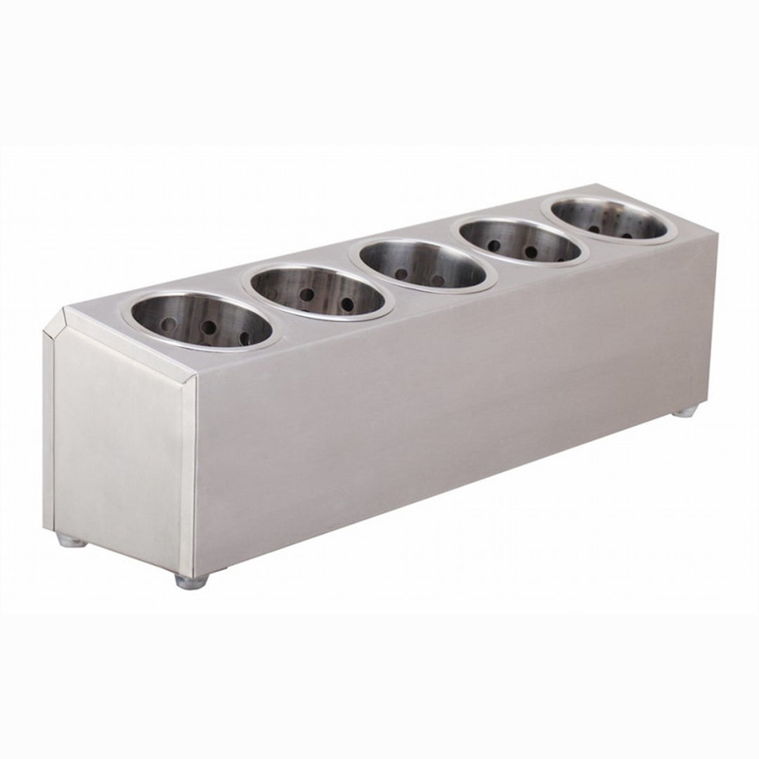 Soga 18/10 Stainless Steel Commercial Conical Utensils Cutlery Holder With 5 Holes