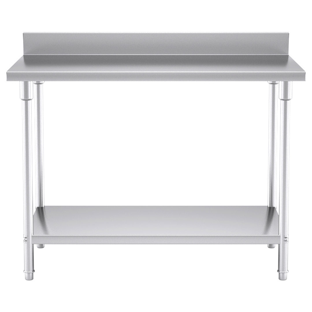 Soga Commercial Catering Kitchen Stainless Steel Prep Work Bench Table With Back Splash 120*70*85cm