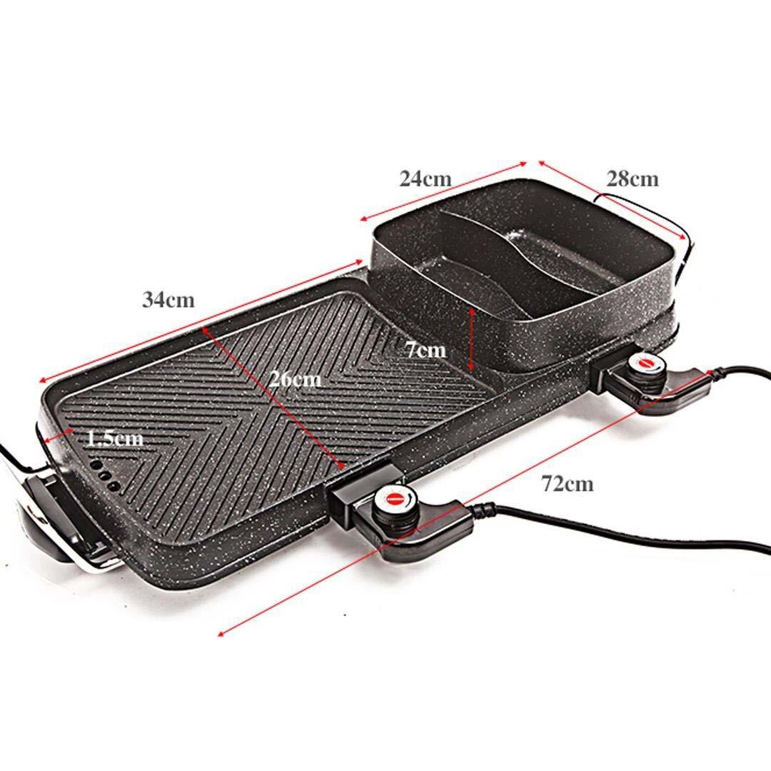 Soga 2 X 2 In 1 Electric Bbq Grill Teppanyaki And Steamboat Hotpot Asian Hot Pot