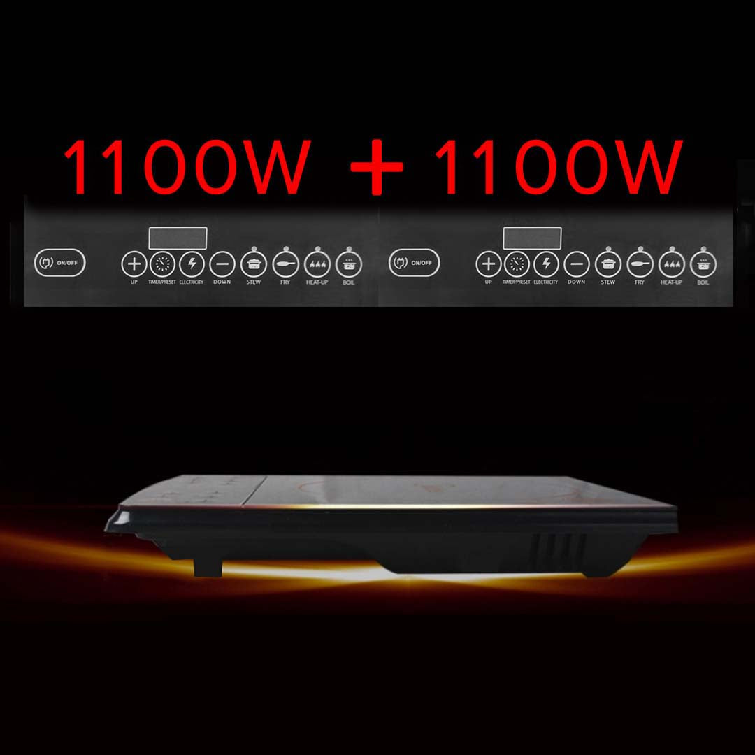Soga 2 X Cooktop Portable Induction Led Electric Double Duo Hot Plate Burners Cooktop Stove