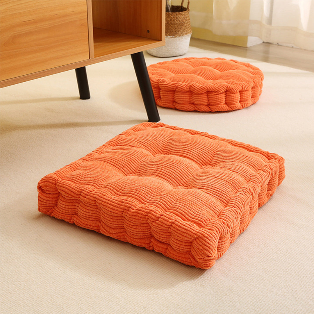2X Orange Square Cushion Soft Leaning Plush Backrest Throw Seat Pillow Home Office Decor