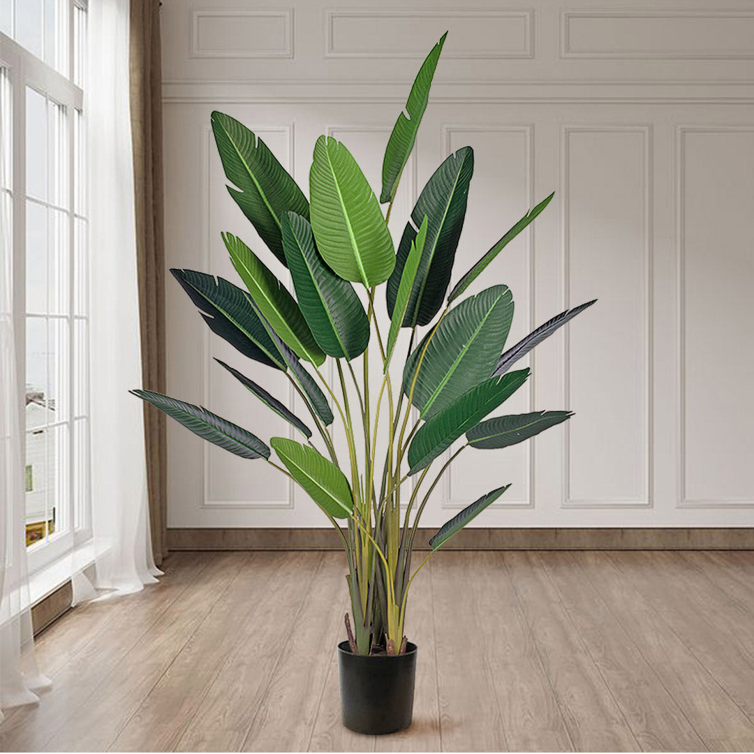 Soga 4 X 245cm Artificial Giant Green Birds Of Paradise Tree Fake Tropical Indoor Plant Home Office Decor