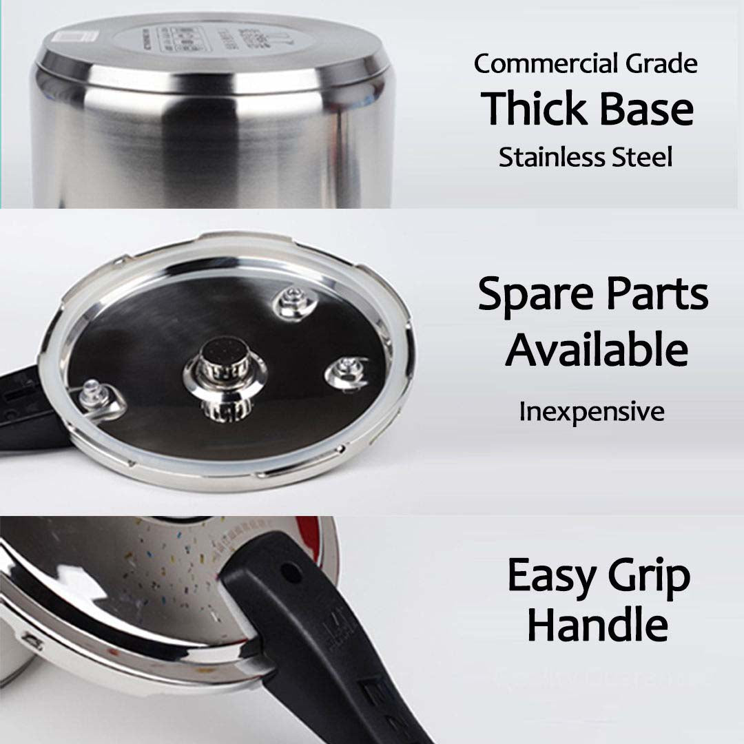 3 L Commercial Grade Stainless Steel Pressure Cooker