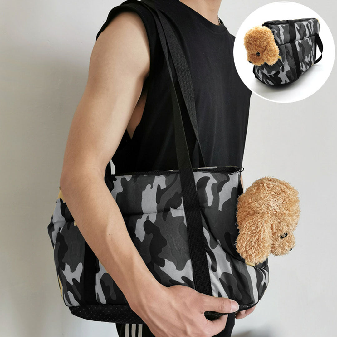 Green Waterproof Pet Carrier Bag Warm Tote Pouch Breathable Mesh Dog Cat Travel Essentials