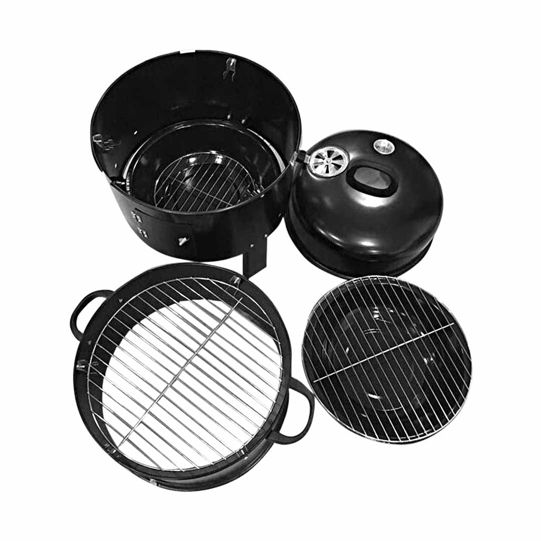 Soga 3 In 1 Barbecue Smoker Outdoor Charcoal Bbq Grill Camping Picnic Fishing