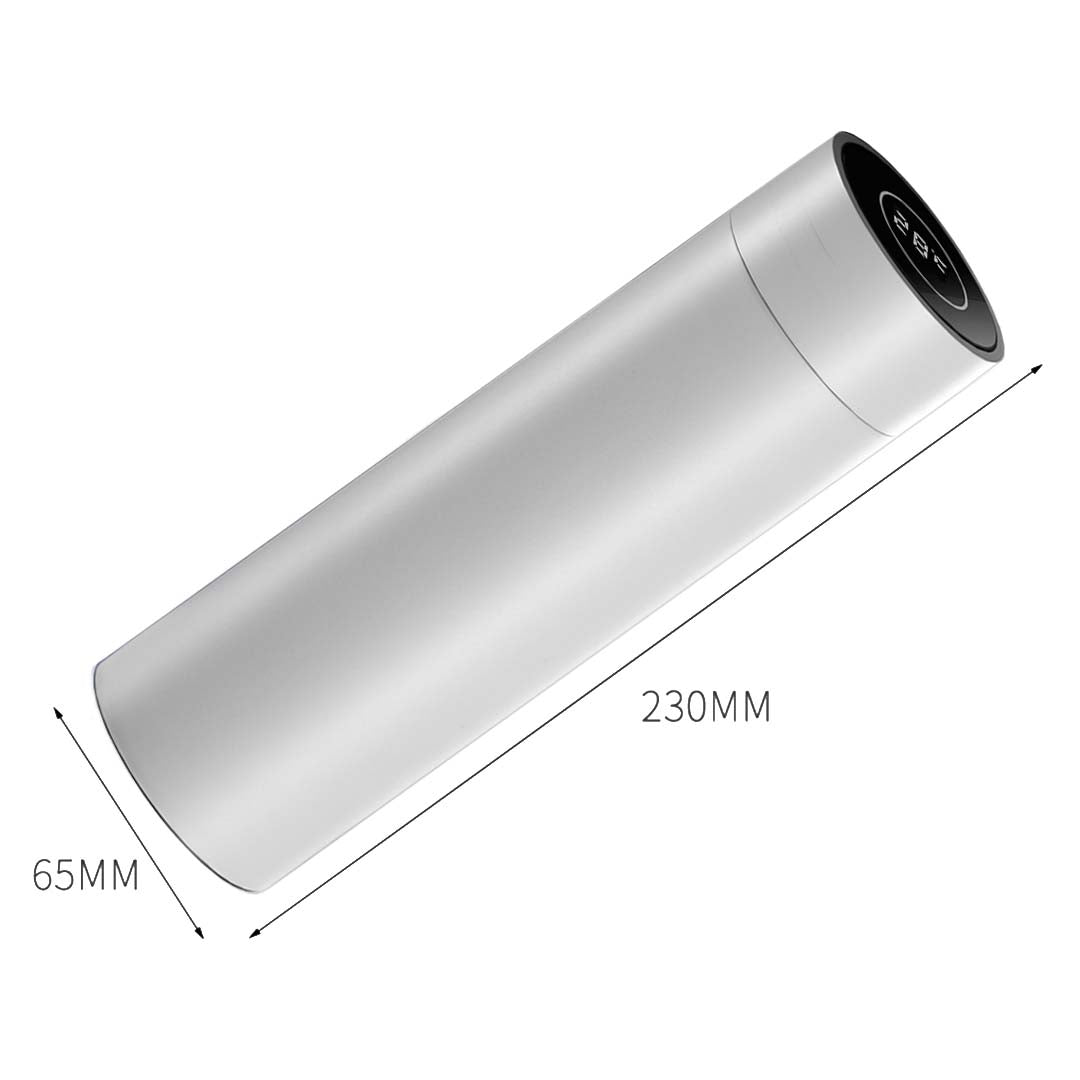 Soga 2 X 500 Ml Stainless Steel Smart Lcd Thermometer Display Bottle Vacuum Flask Thermos White