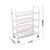 Soga 2 X 4 Tier Stainless Steel Kitchen Dinning Food Cart Trolley Utility Size Square Small