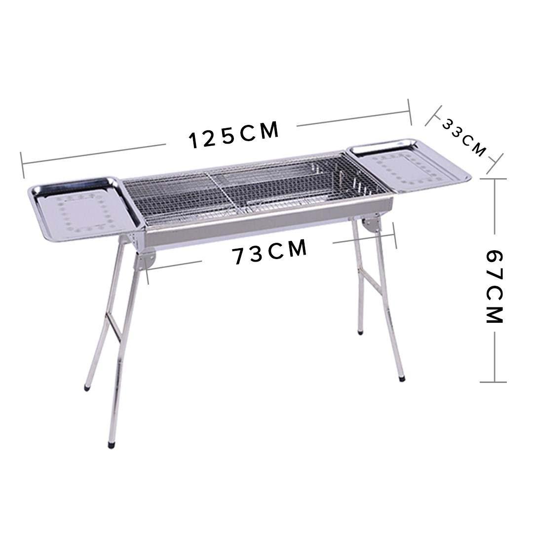 Soga Skewers Grill With Side Tray Portable Stainless Steel Charcoal Bbq Outdoor 6 8 Persons