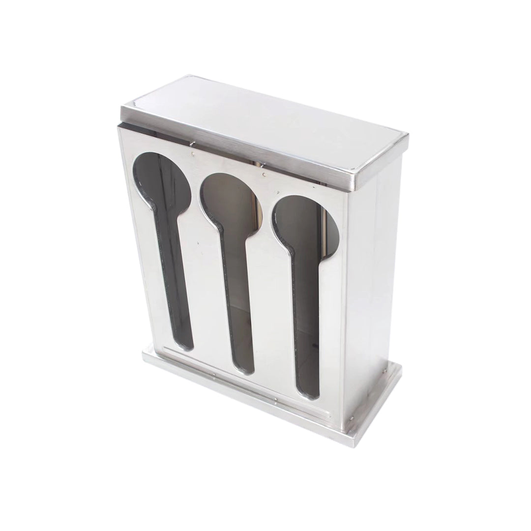 Soga Stainless Steel Buffet Restaurant Spoon Utensil Holder Storage Rack 3 Holes