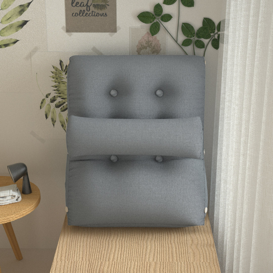 Soga 60cm Silver Triangular Wedge Lumbar Pillow Headboard Backrest Sofa Bed Cushion Home Decor