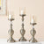 Soga 49.5cm Glass Candlestick Candle Holder Stand Pillar Glass/Iron Metal