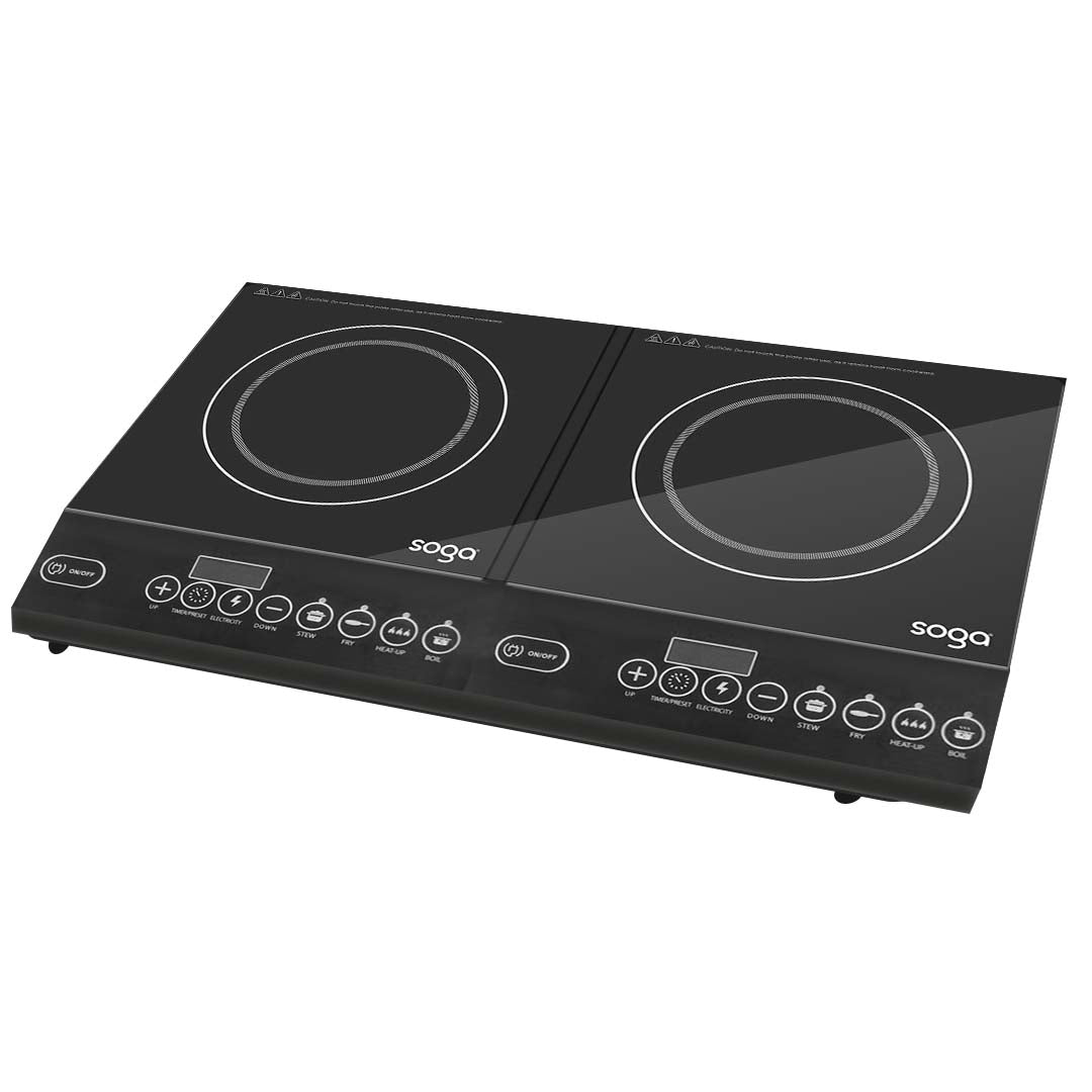 Soga 2 X Cooktop Portable Induction Led Electric Double Duo Hot Plate Burners Cooktop Stove