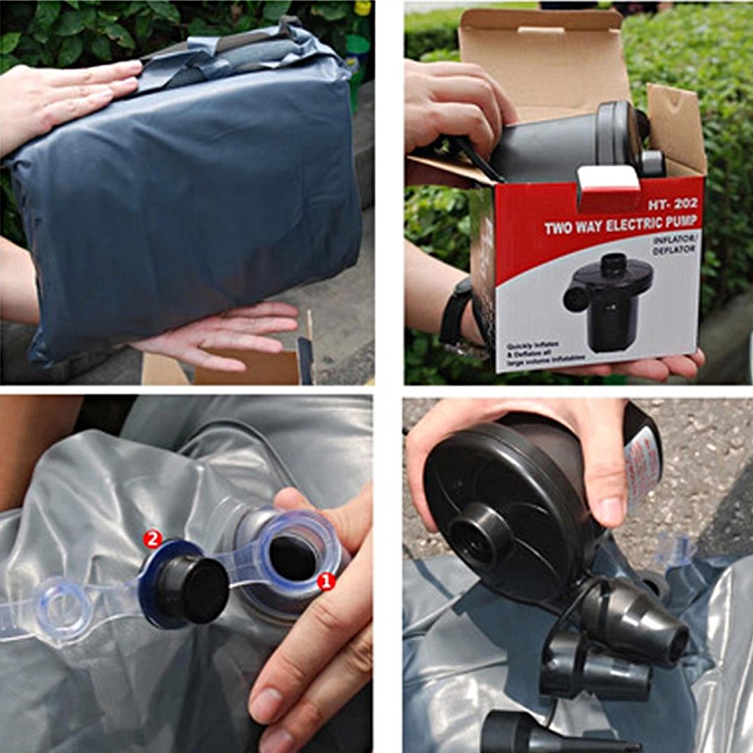 2X Inflatable Car Mattress Portable Travel Camping Air Bed Rest Sleeping Bed Grey