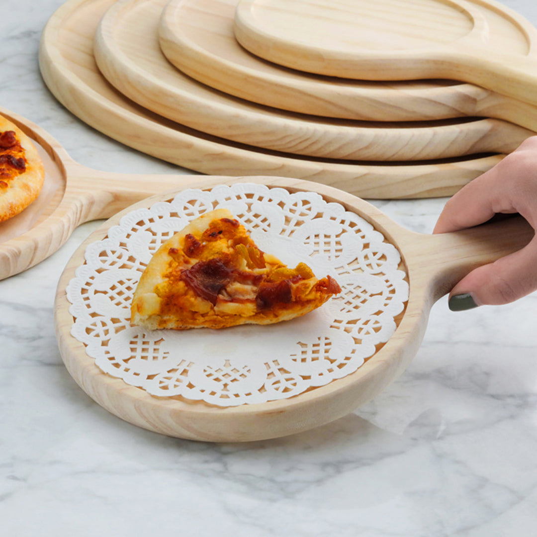 Soga 2 X 11 Inch Round Premium Wooden Pine Food Serving Tray Charcuterie Board Paddle Home Decor