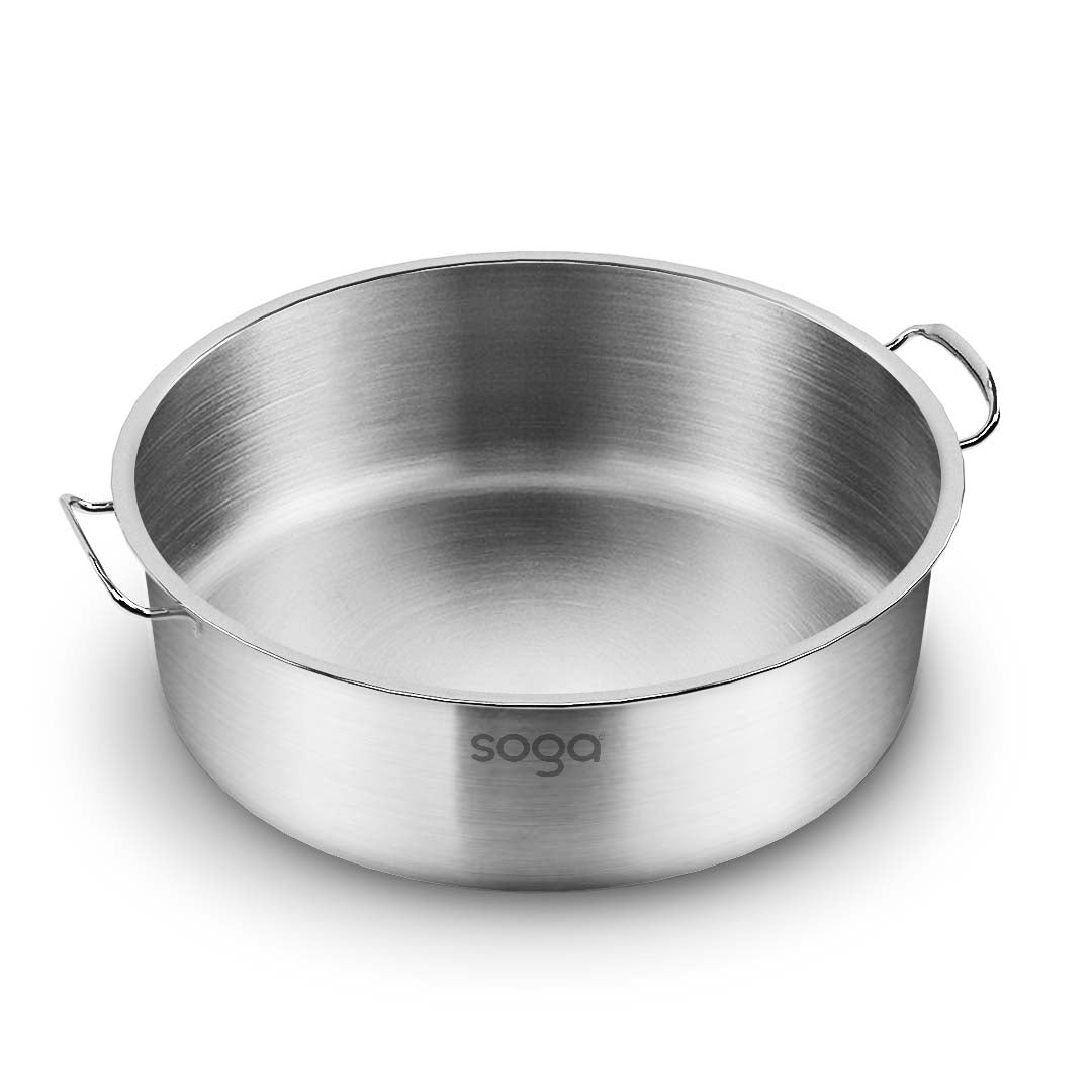 Soga Dual Burners Cooktop Stove, 21 L Stainless Steel Stockpot 30cm And 30cm Induction Casserole