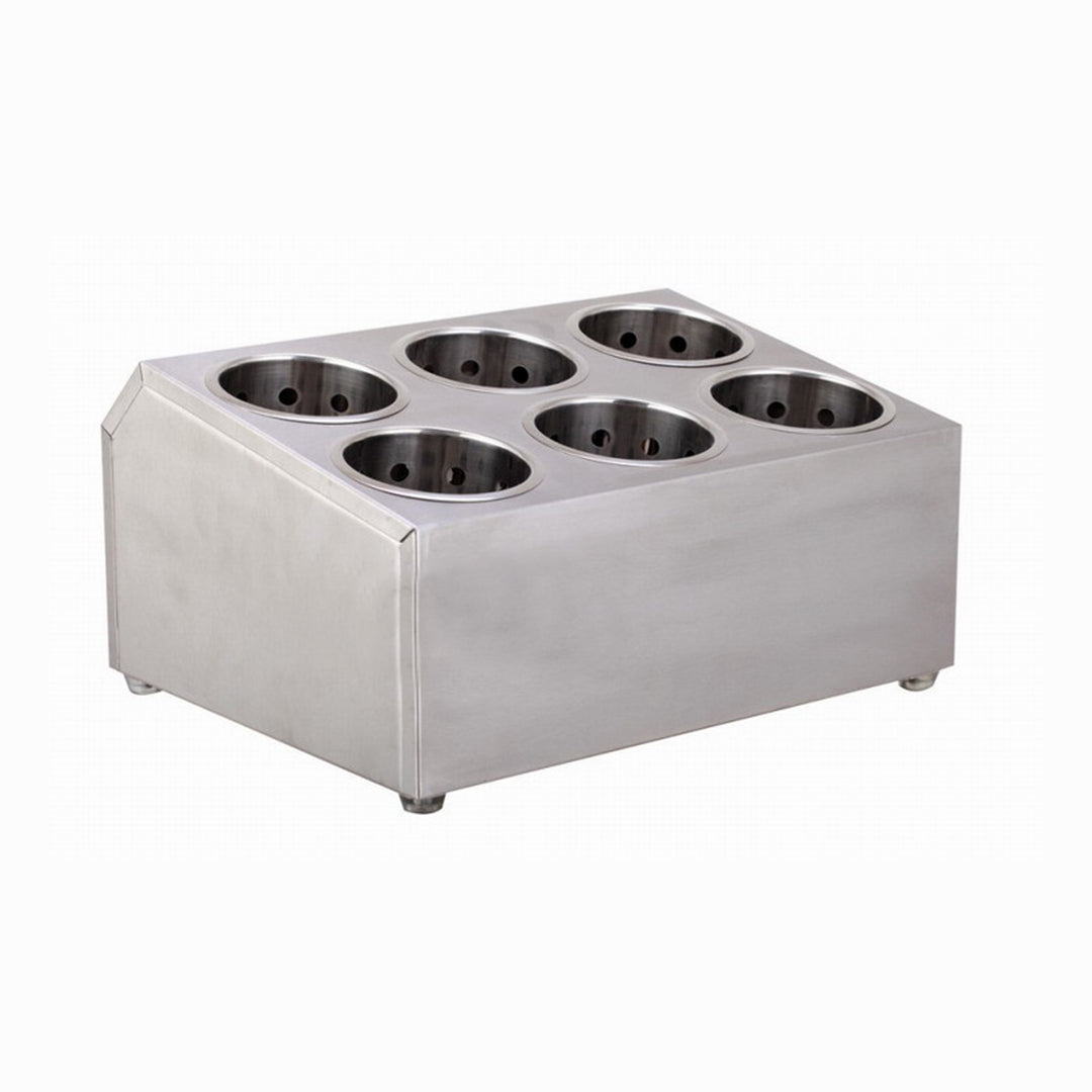 Soga 18/10 Stainless Steel Commercial Conical Utensils Cutlery Holder With 6 Holes