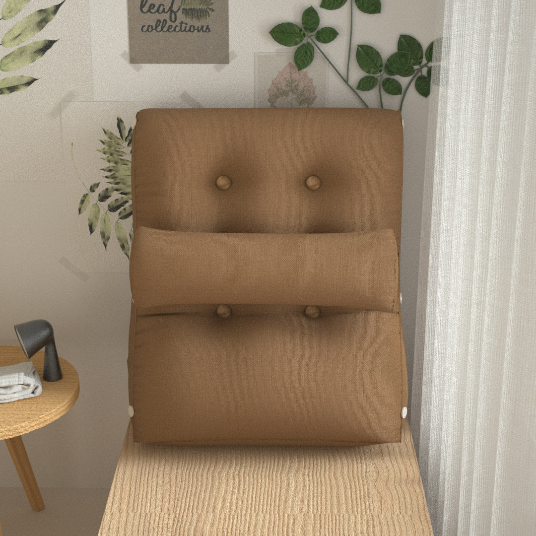 Soga 2 X 60cm Khaki Triangular Wedge Lumbar Pillow Headboard Backrest Sofa Bed Cushion Home Decor