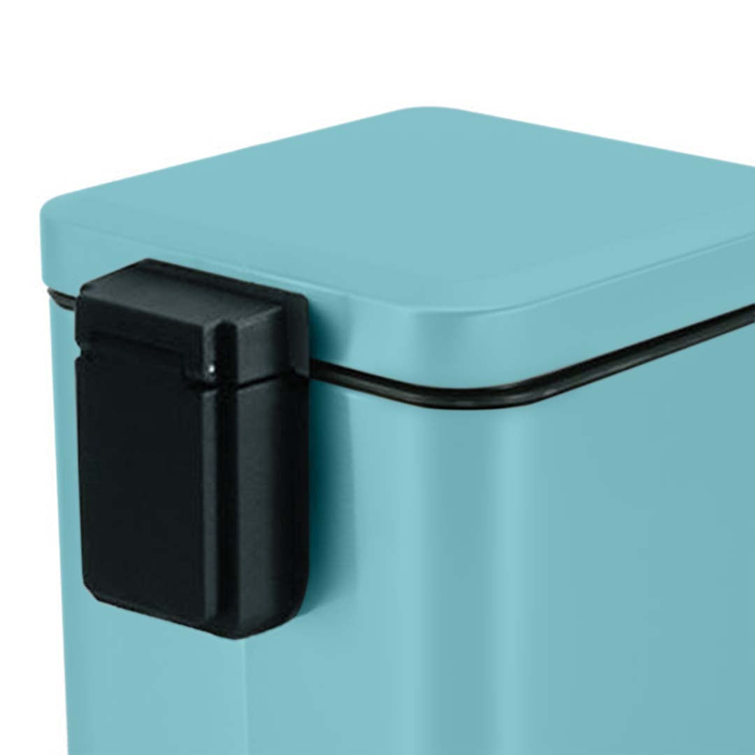 Soga Foot Pedal Stainless Steel Rubbish Recycling Garbage Waste Trash Bin Square 6 L Blue