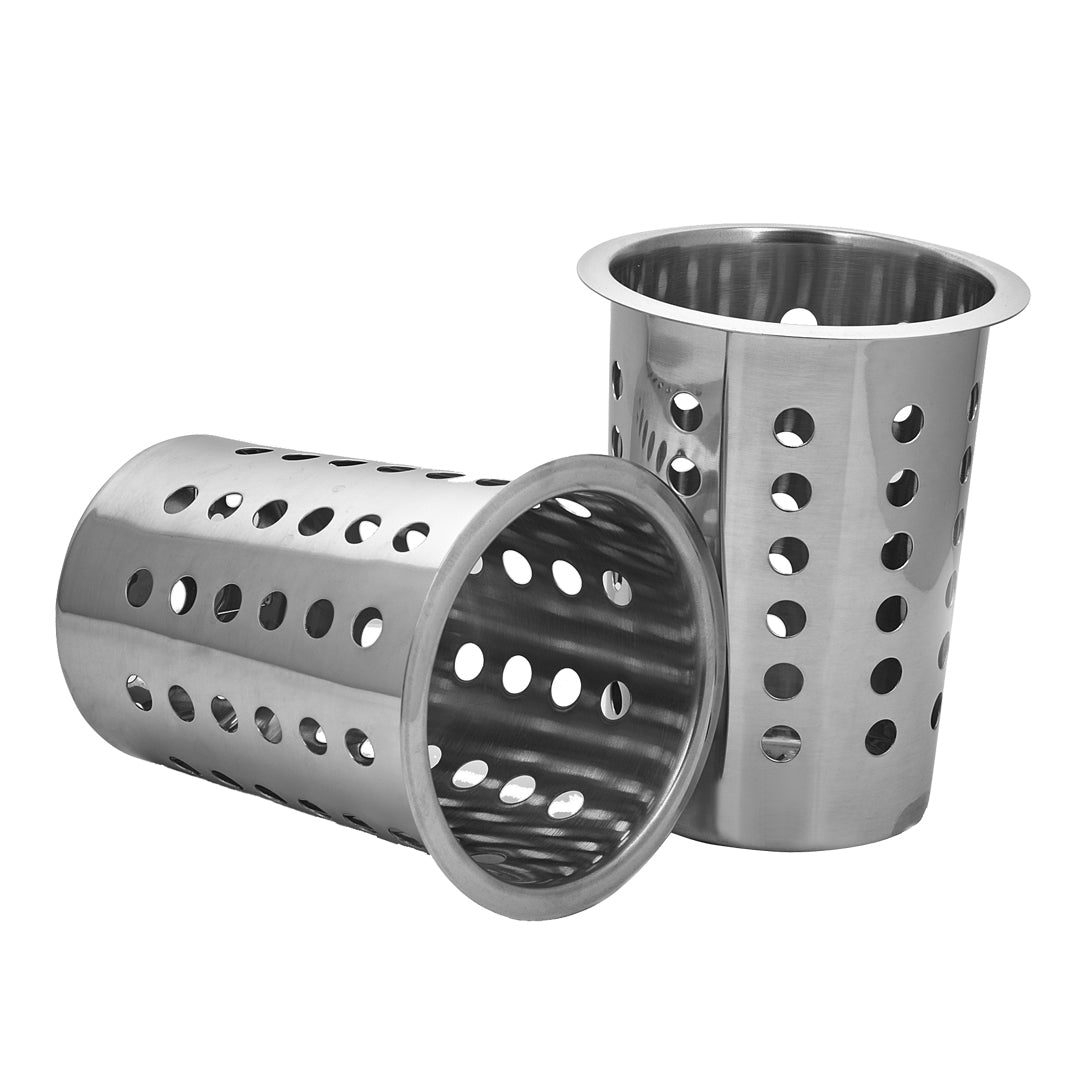Soga 18/10 Stainless Steel Commercial Conical Utensils Cutlery Holder With 8 Holes