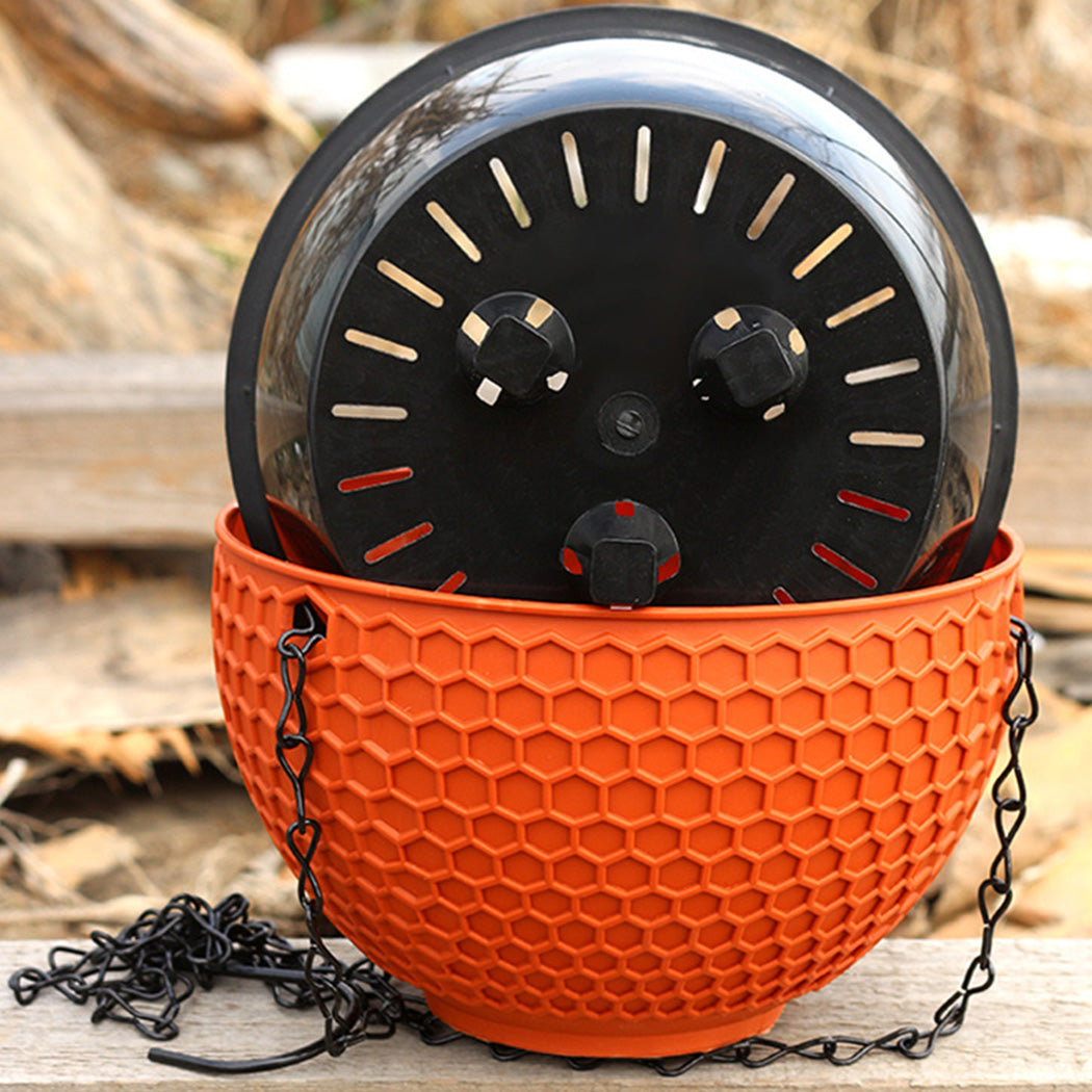 Red Small Hanging Resin Flower Pot Self Watering Basket Planter Indoor Outdoor Garden Decor