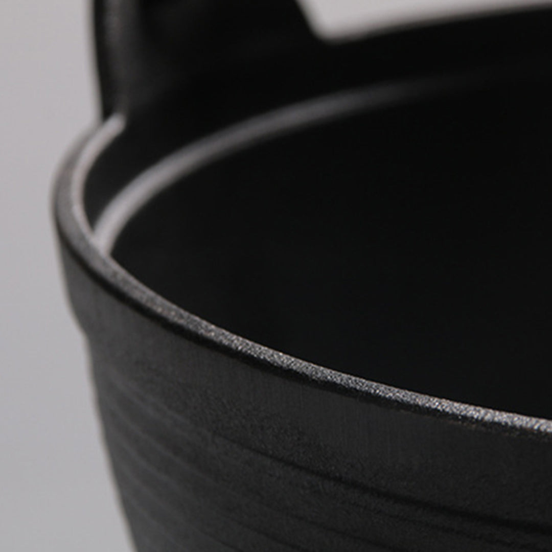 Soga 29cm Cast Iron Japanese Style Sukiyaki Tetsu Nabe Shabu Hot Pot With Wooden Lid